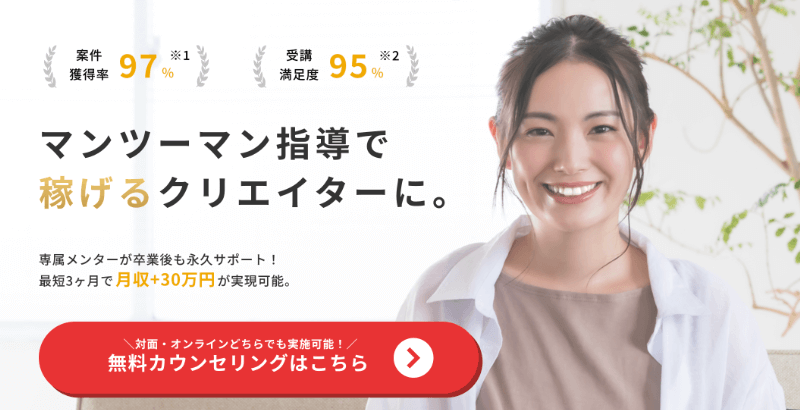 マンツーマンで学べる動画編集スクール